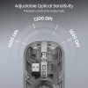 Portronics Wireless Bluetooth Mouse POR-3098 Dual Connectivity, Rechargeable Battery, Adjustable DPI, Grey