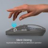 Portronics Wireless Bluetooth Mouse POR-3098 Dual Connectivity, Rechargeable Battery, Adjustable DPI, Grey