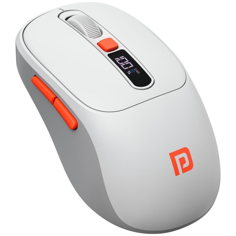 Portronics Wireless Bluetooth Mouse POR-3332 Dual Connectivity, 4800 DPI, White