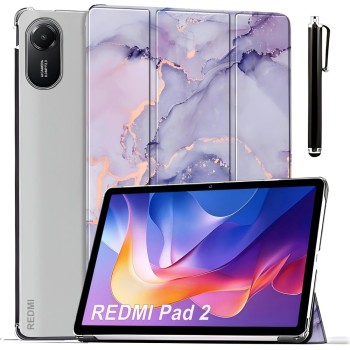 ProElite Case Cover SilkRedmiPad2 for Xiaomi Redmi Pad 2 11 Inch Marble Purple