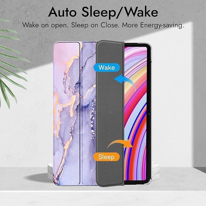 ProElite Case Cover SilkRedmiPad2 for Xiaomi Redmi Pad 2 11 Inch Marble Purple