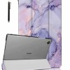 ProElite Cover for Samsung Galaxy Tab A11 Plus SilkTabA11Plus Smart Flip Case, Hard Back, Marble Purple