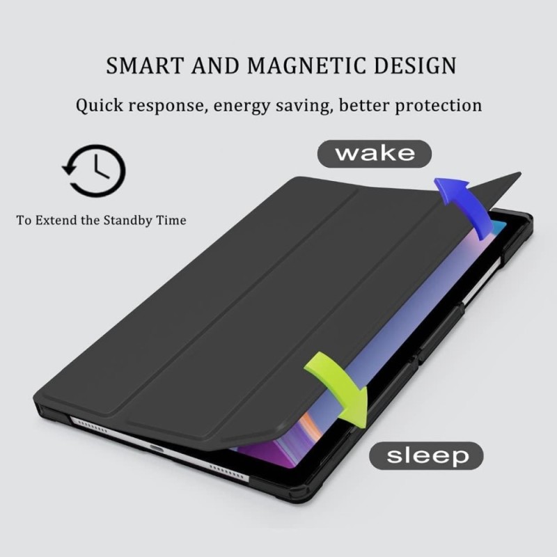 ProElite Cover for Samsung Galaxy Tab A11 Plus SilkTabA11Plus Smart Flip Case, Hard Back, Marble Purple