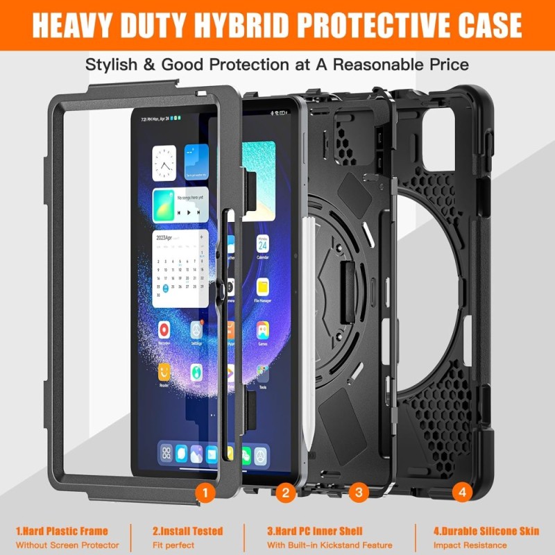 ProElite Rugged Case 3LayerArmorBackMiPad6 for Mi Pad 6 11 inch Black