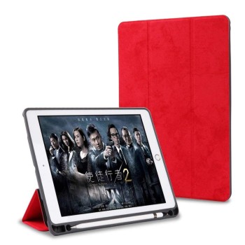 ProElite Smart PU Flip Case Cover PUiPad7thGenHolderRed for iPad 10.2"