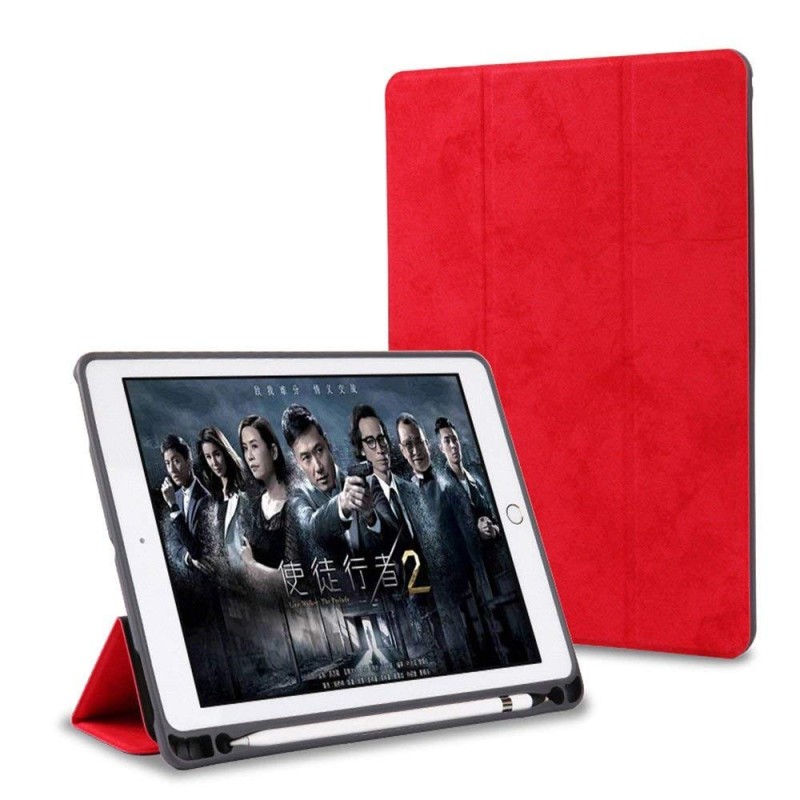 ProElite Smart PU Flip Case Cover PUiPad7thGenHolderRed for iPad 10.2"