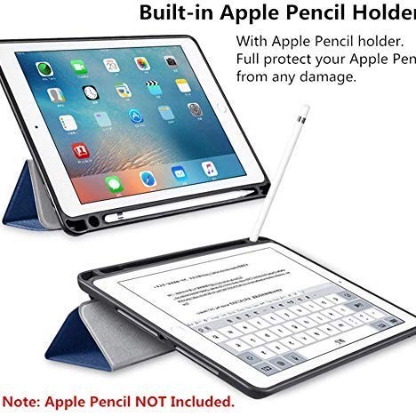 ProElite Smart PU Flip Case Cover PUiPad7thGenHolderRed for iPad 10.2"
