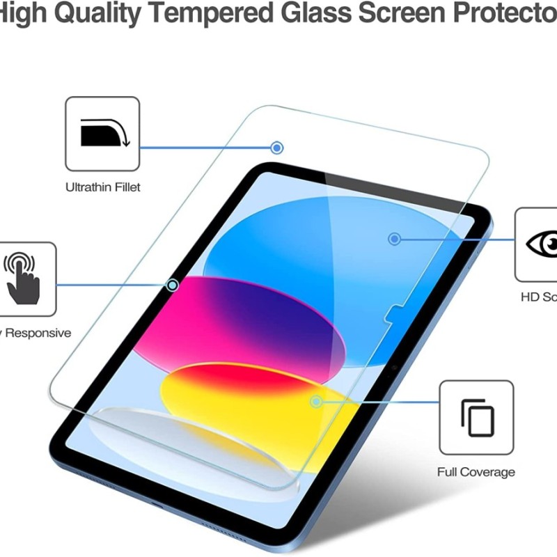 ProElite Tempered Glass Screen Protector TemperediPad10thGen10.9 Transparent 2-Pack