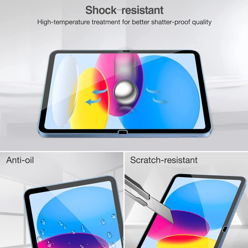 ProElite Tempered Glass Screen Protector TemperediPad10thGen10.9 Transparent 2-Pack
