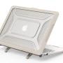 ProElite Transparent Case for MacBook Air 13 Hard Shell Honeycomb Design, Stone