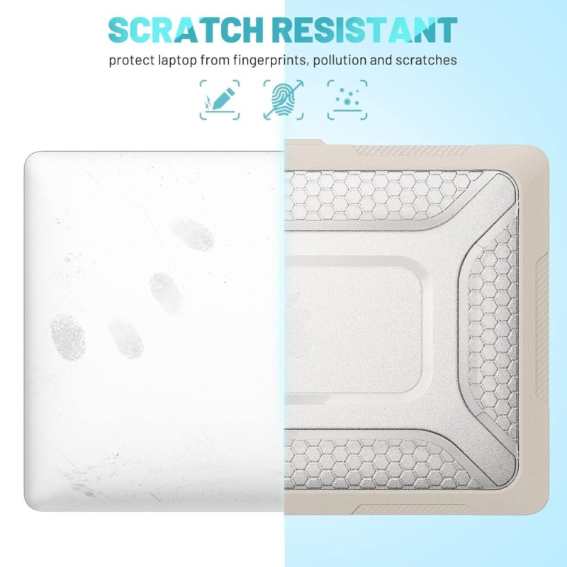 ProElite Transparent Case for MacBook Air 13 Hard Shell Honeycomb Design, Stone