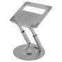 Promate Laptop Stand Deskmate-6 Adjustable Height Aluminium Grey