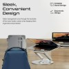 Promate Laptop Stand Deskmate-6 Adjustable Height Aluminium Grey