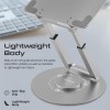 Promate Laptop Stand Deskmate-6 Adjustable Height Aluminium Grey