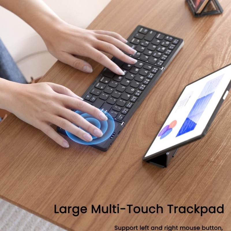 Qinda Wireless Bluetooth Keyboard QindaB089TP 64-Key Rechargeable Grey