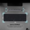 Rapoo Keyboard E9350L Multi Device W/L & BT, Rechargeable, DarkGrey