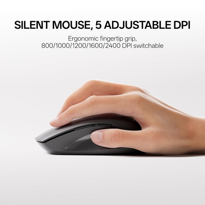 Rapoo Keyboard Mouse Combo 9350S Multi-Device W/L/BT Dark Grey
