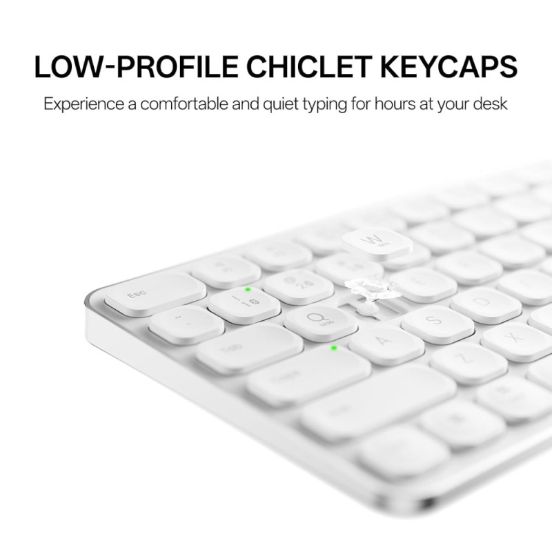 Rapoo Keyboard Mouse Combo 9350S Multi-Device W/L/BT White
