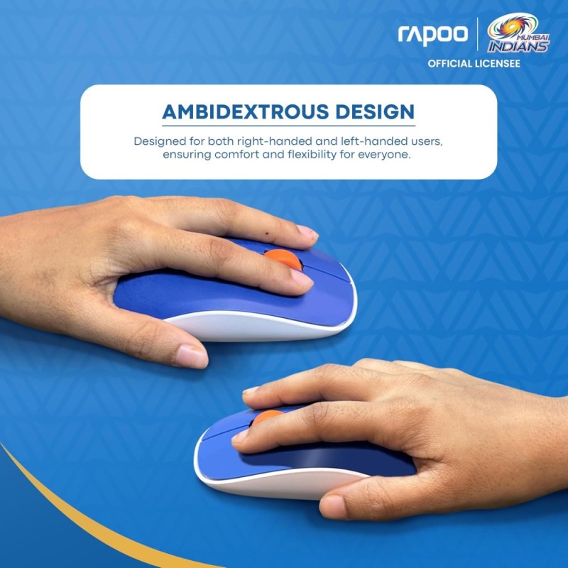Rapoo M200 MultiDevice Mouse Bluetooth 5.0 Wireless 2.4GHz 2400 DPI Blue MI