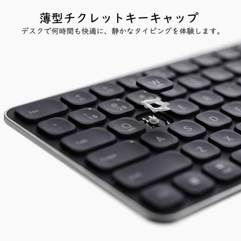 Rapoo Wireless & Bluetooth Keyboard & Mouse Combo 9010M Multi-Device Support, Adjustable DPI, Black