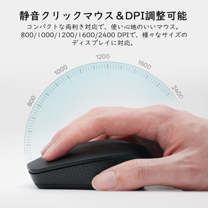 Rapoo Wireless & Bluetooth Keyboard & Mouse Combo 9010M Multi-Device Support, Adjustable DPI, Black