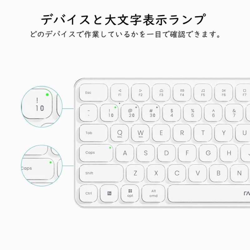 Rapoo Wireless & Bluetooth Keyboard & Mouse Combo 9010M Multi-Device Support, Adjustable DPI, White