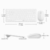 Rapoo Wireless & Bluetooth Keyboard & Mouse Combo 9010M Multi-Device Support, Adjustable DPI, White