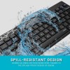 Rapoo Wireless Keyboard & Mouse Combo 8000M Bluetooth 3.0/4.0 Spill-Resistant Black