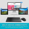 Rapoo Wireless Keyboard & Mouse Combo 8000M Bluetooth 3.0/4.0 Spill-Resistant Black