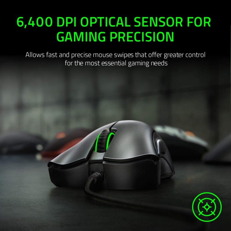 Razer DeathAdder Essential Wired Gaming Mouse Ergonomic Design 6400 DPI Black