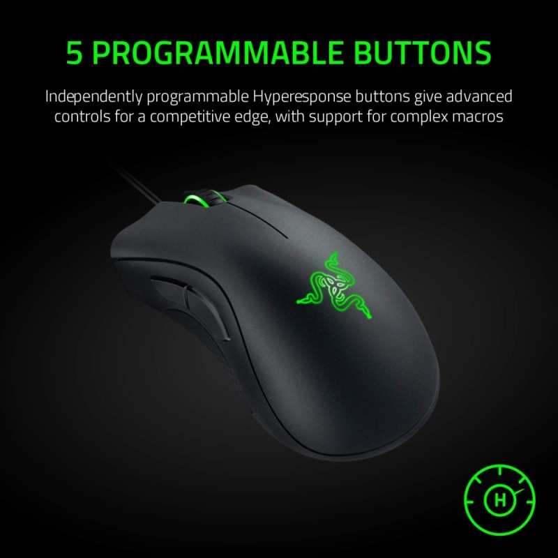 Razer DeathAdder Essential Wired Gaming Mouse Ergonomic Design 6400 DPI Black