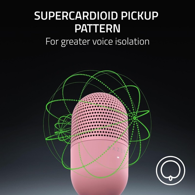 Razer USB Microphone RZ19-05050200-R3M1 Condenser Supercardioid Quartz