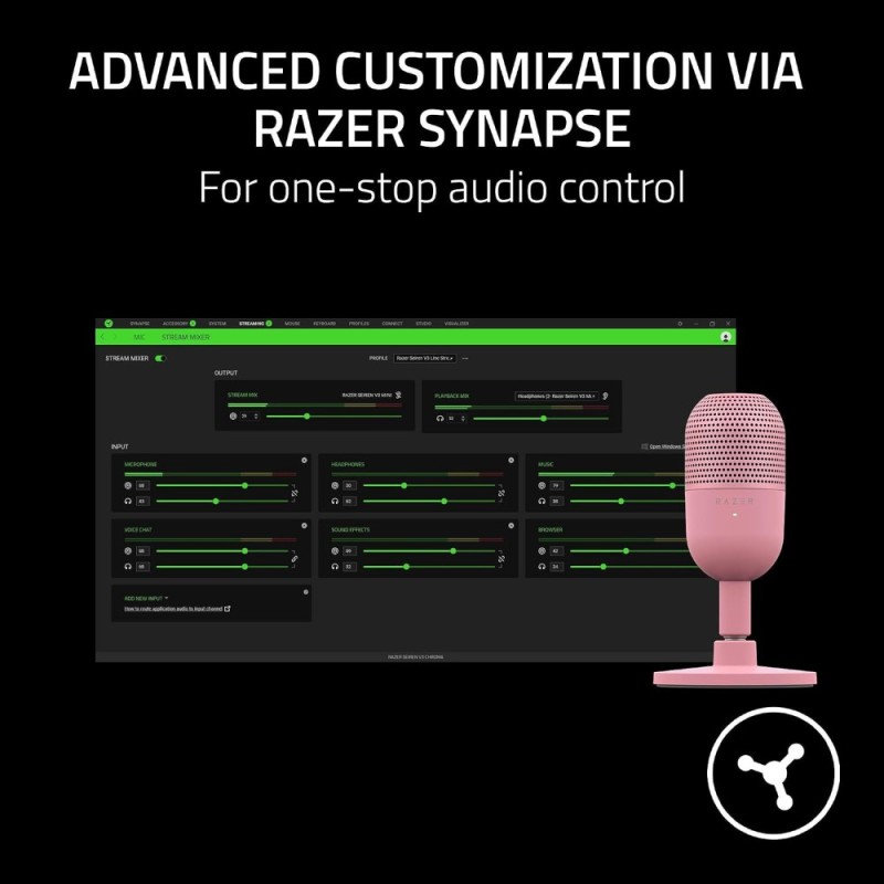 Razer USB Microphone RZ19-05050200-R3M1 Condenser Supercardioid Quartz