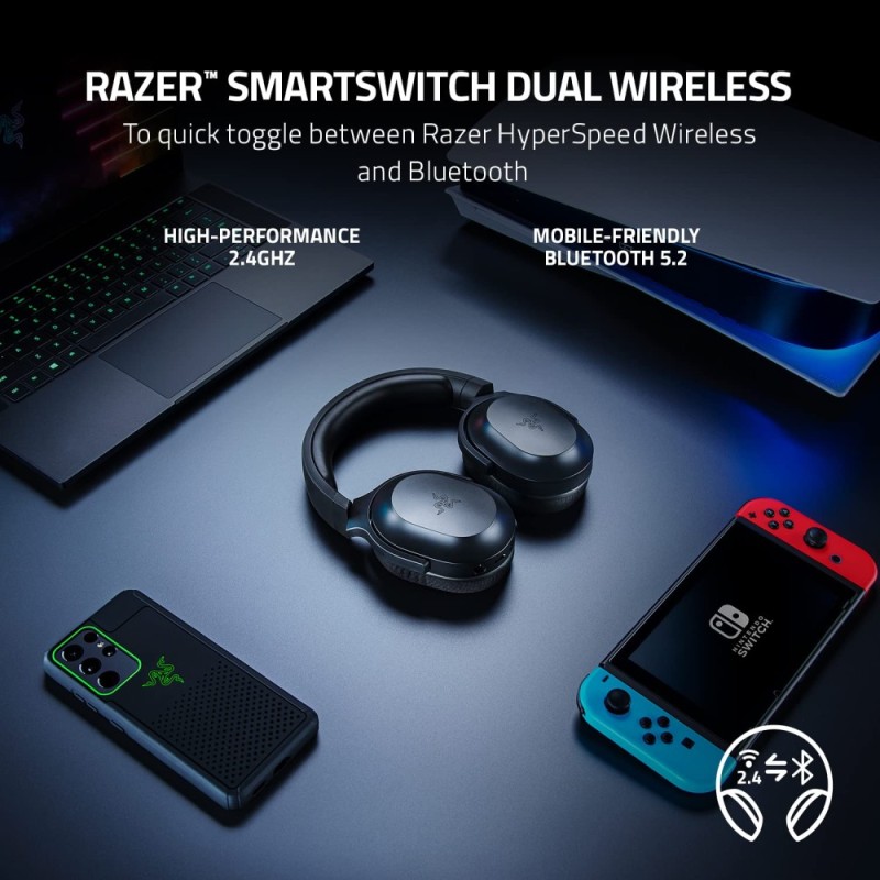 Razer Wireless Gaming Headset Barracuda X 2022 40mm Drivers Black