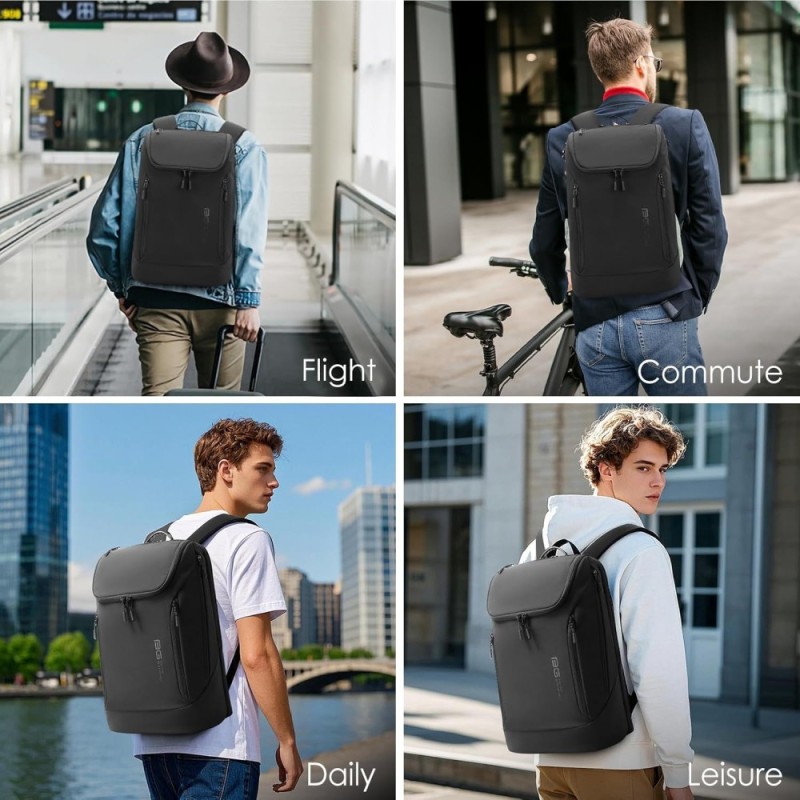 Red Lemon Laptop Backpack Captain 15.6 Inch Water-Resistant Black 2.0