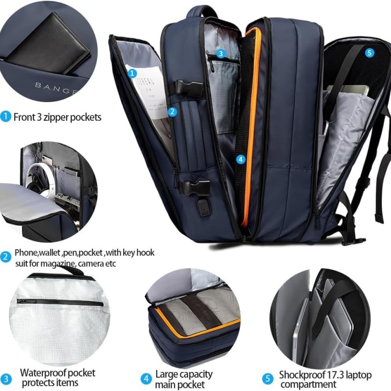 Red Lemon Laptop Backpack Titan Ultrafit Plus 15.6-Inch Blue