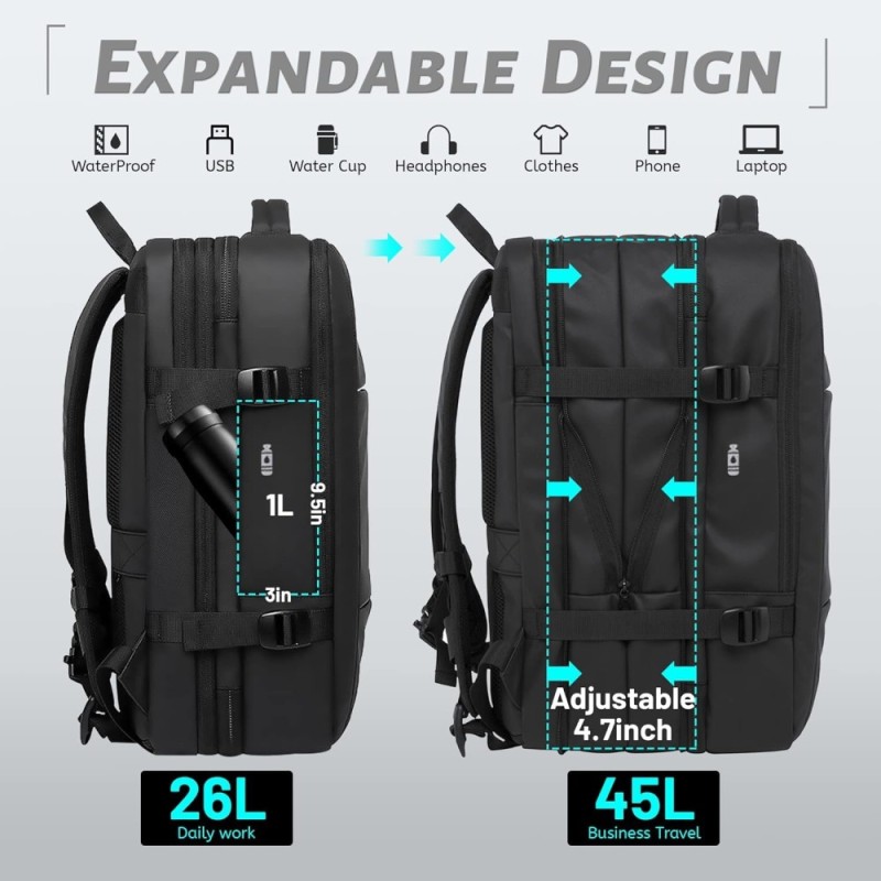 Red Lemon Titan Ultrafit Plus 15.6-inch Laptop Backpack Black
