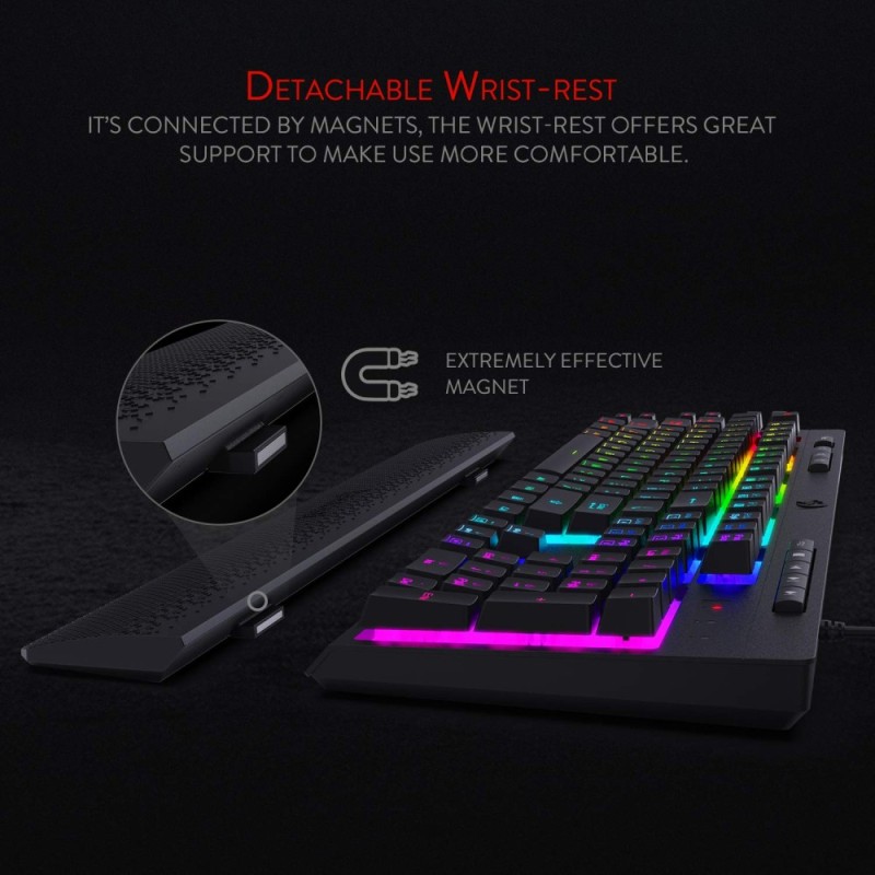 Redragon Gaming Keyboard K512 RGB Backlit 6 Macro Keys Black