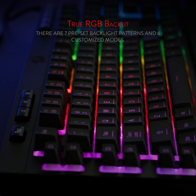 Redragon Gaming Keyboard K512 RGB Backlit 6 Macro Keys Black