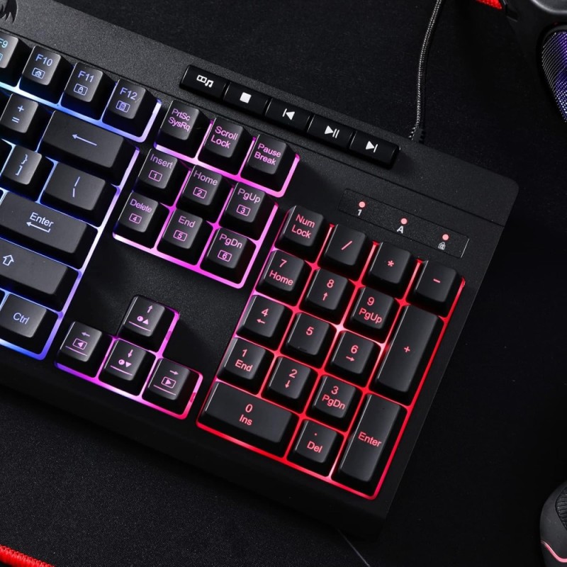 Redragon Gaming Keyboard K512 RGB Backlit 6 Macro Keys Black