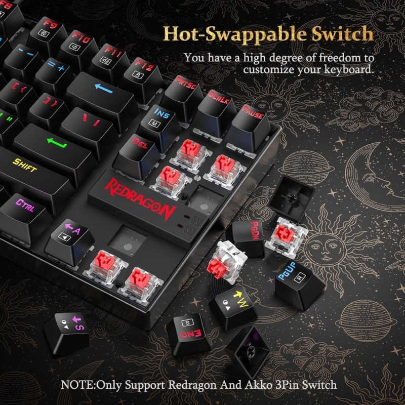 Redragon K552 Kumara Mechanical Wired Gaming Keyboard Black