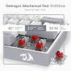 Redragon K617 Fizz Wired RGB Gaming Keyboard 61 Keys White and Grey