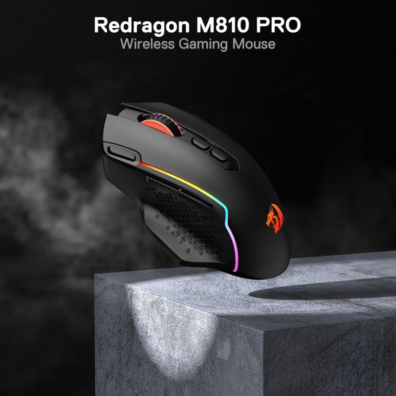 Redragon Wireless Gaming Mouse M810 PRO 10000 DPI Black