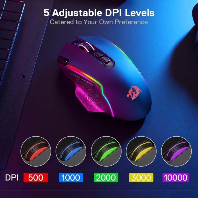 Redragon Wireless Gaming Mouse M810 PRO 10000 DPI Black