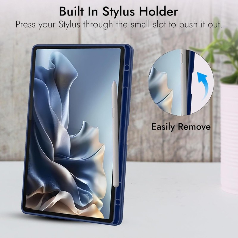 Robustrion Case for Moto Pad 70 Pro 13 inch with Pencil Holder, Auto Sleep Wake, Navy