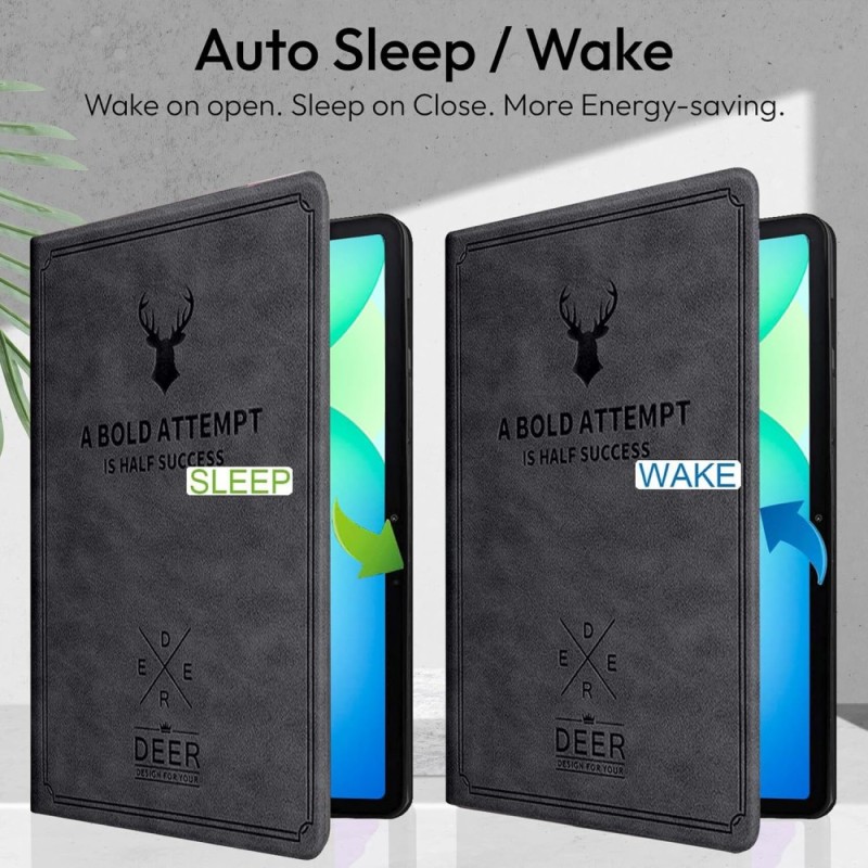 Robustrion Cover Case for Samsung Galaxy Tab S10 FE Plus with Pencil Holder, Auto Sleep Wake, Black
