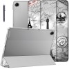 Robustrion Cover for Lenovo Tab 10.1 Inch 2025 Trifold Flip Case Eiffel