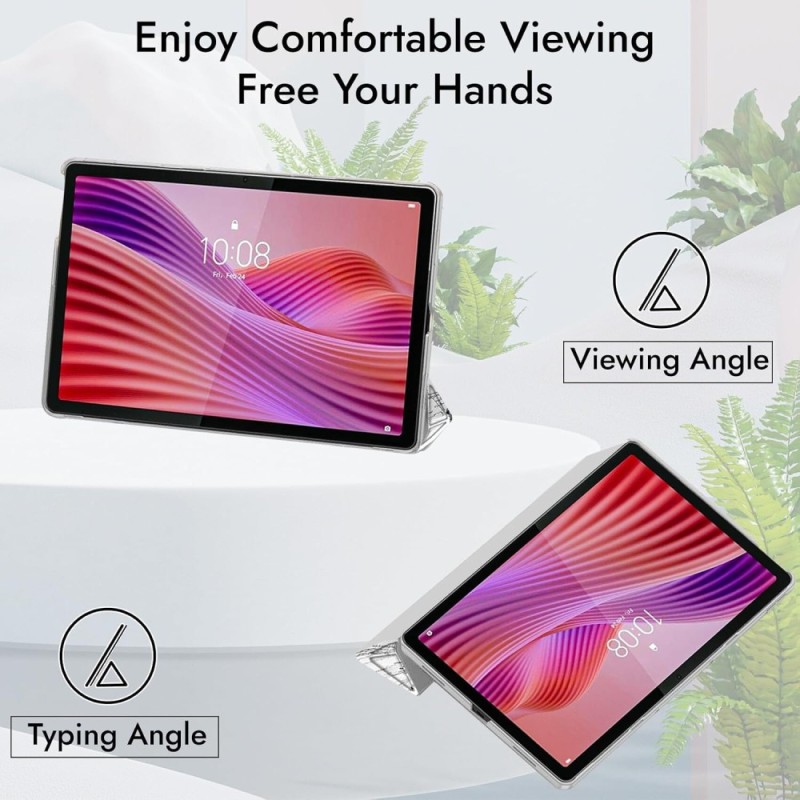 Robustrion Cover for Lenovo Tab 10.1 Inch 2025 Trifold Flip Case Eiffel
