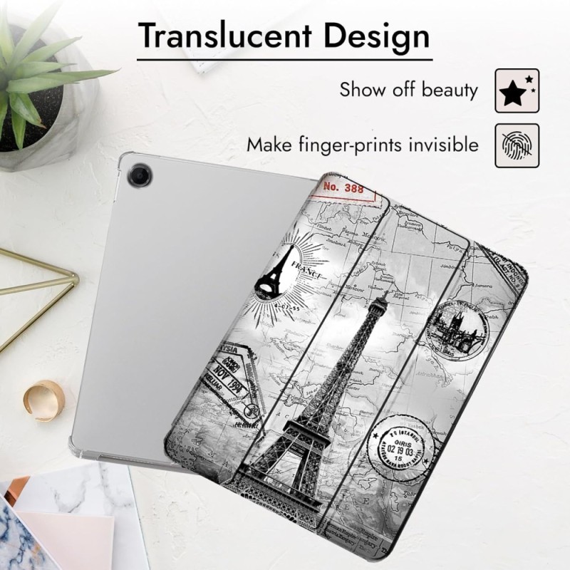 Robustrion Cover for Lenovo Tab 10.1 Inch 2025 Trifold Flip Case Eiffel