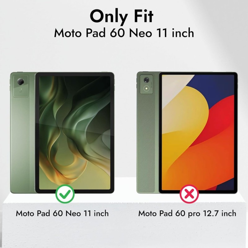 Robustrion Cover for Moto Pad 60 Neo 11 Inch Soft Flip Dark Green